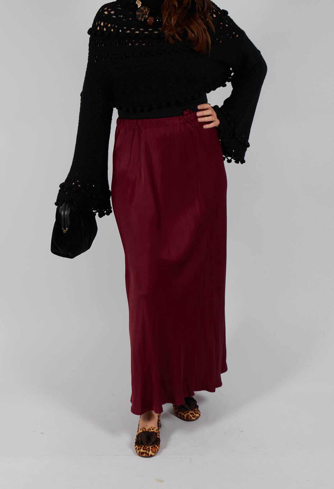 Raj Sicilia Skirt in Smoky Red