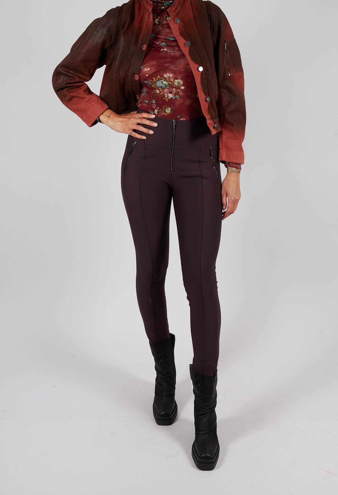 Minimalist Trousers in Burgundy