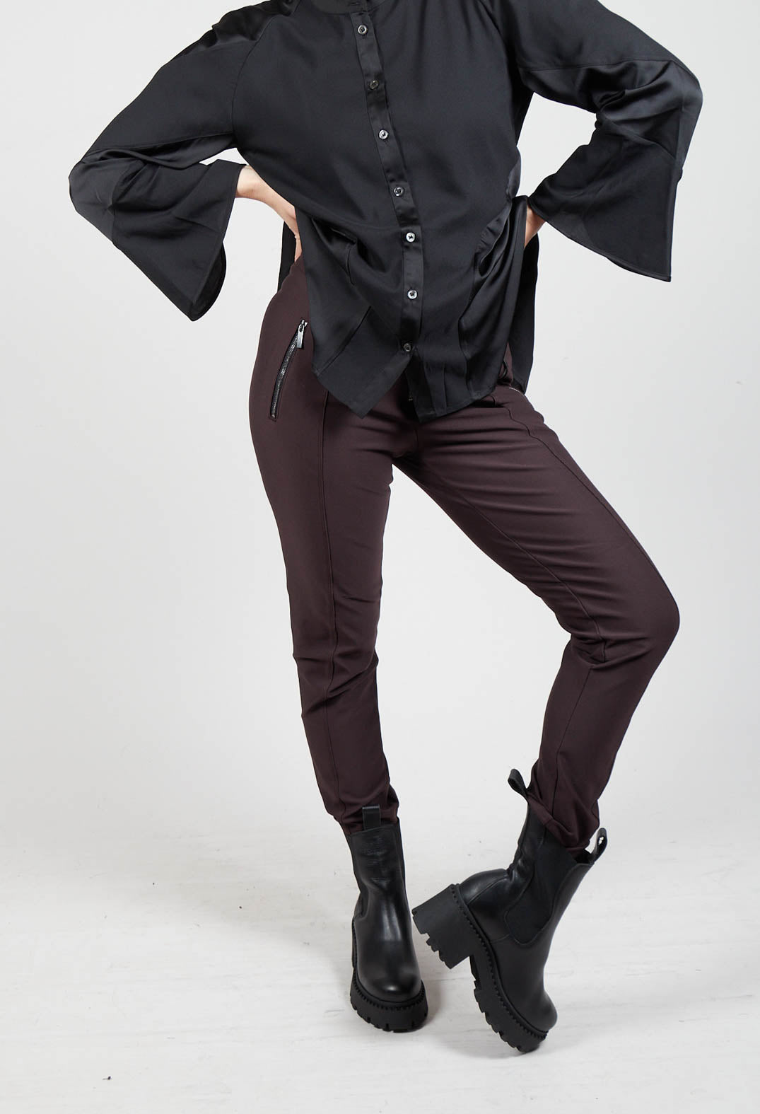 Minimalist Trousers in Burgundy
