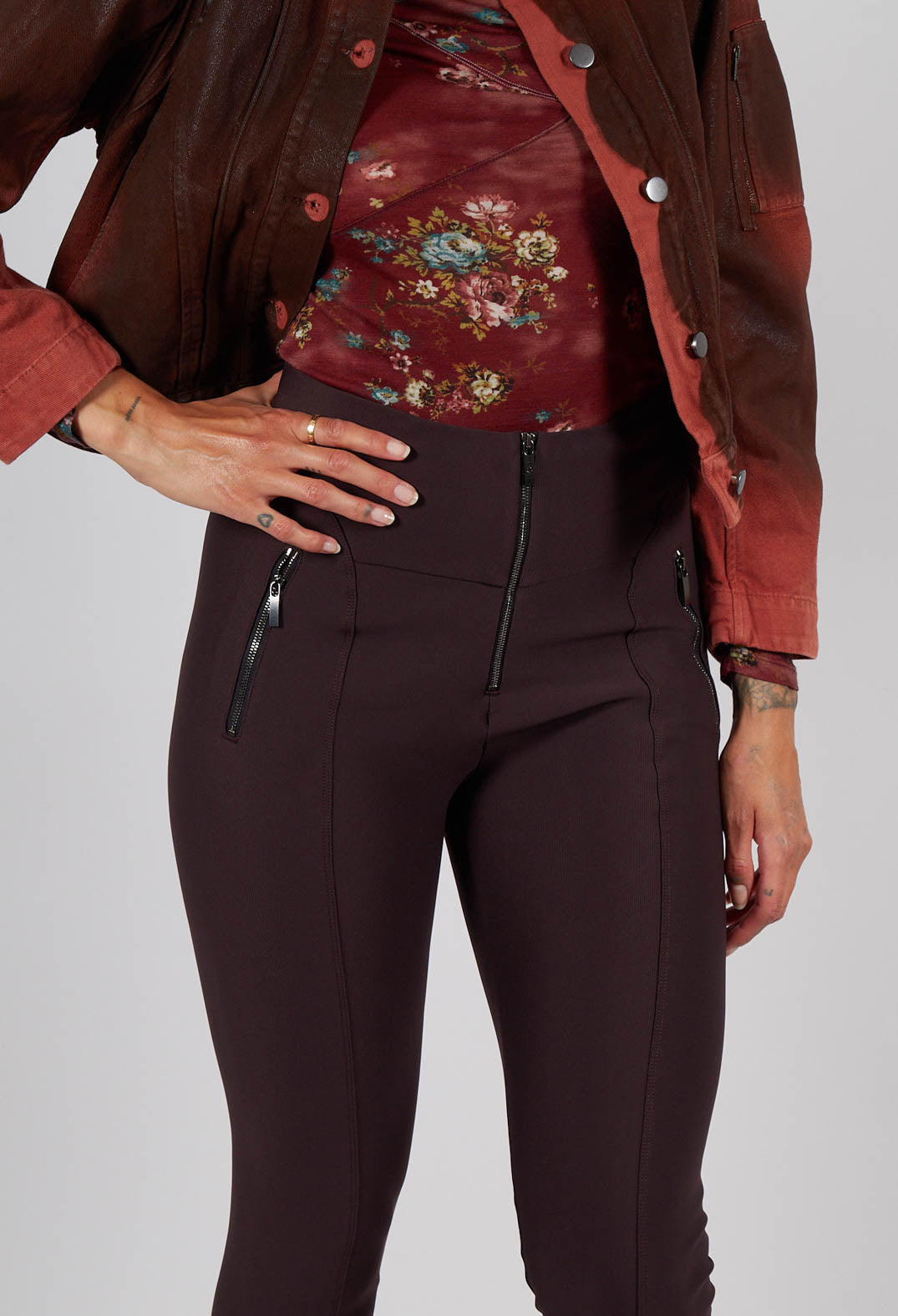 Minimalist Trousers in Burgundy