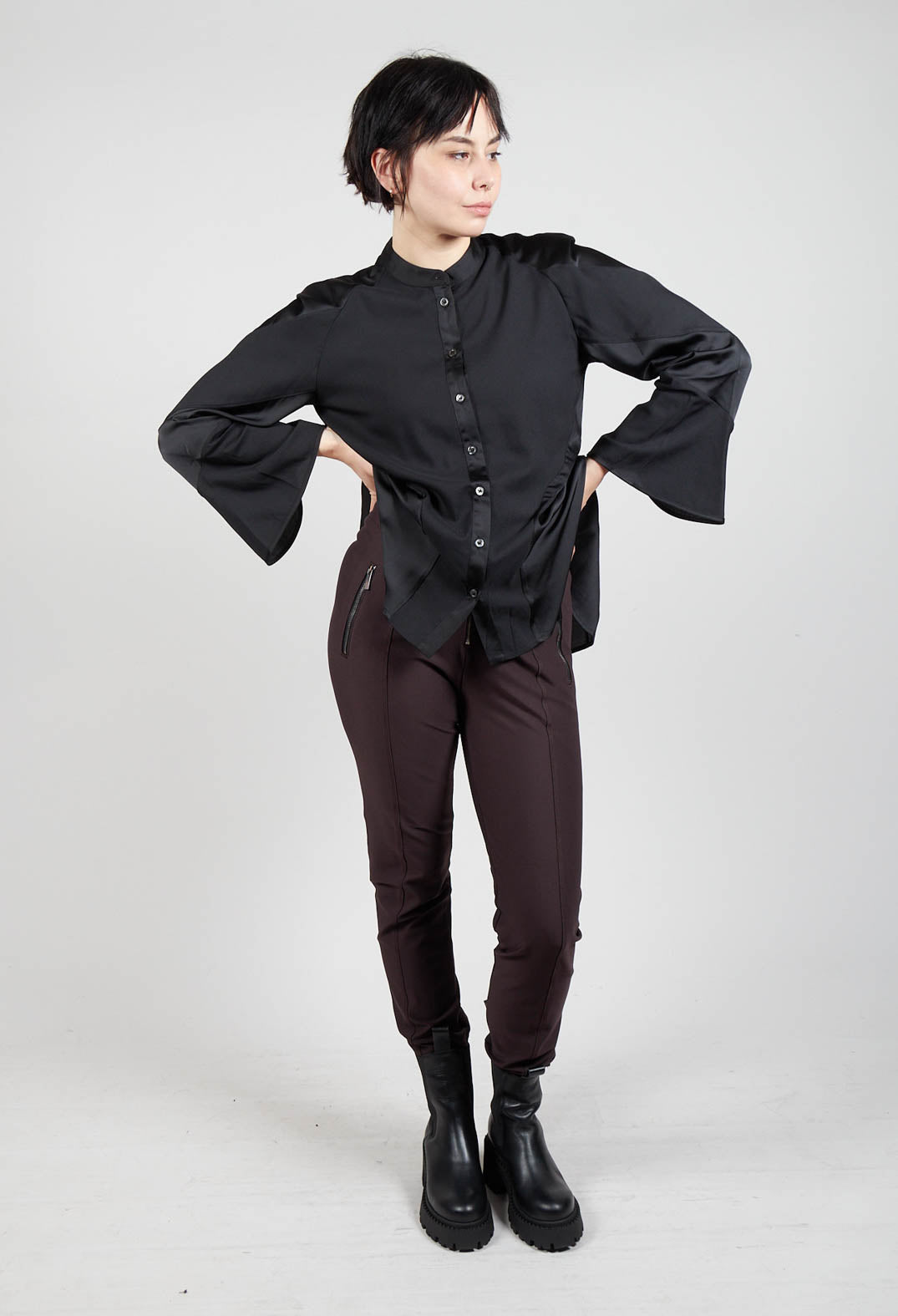 Minimalist Trousers in Burgundy