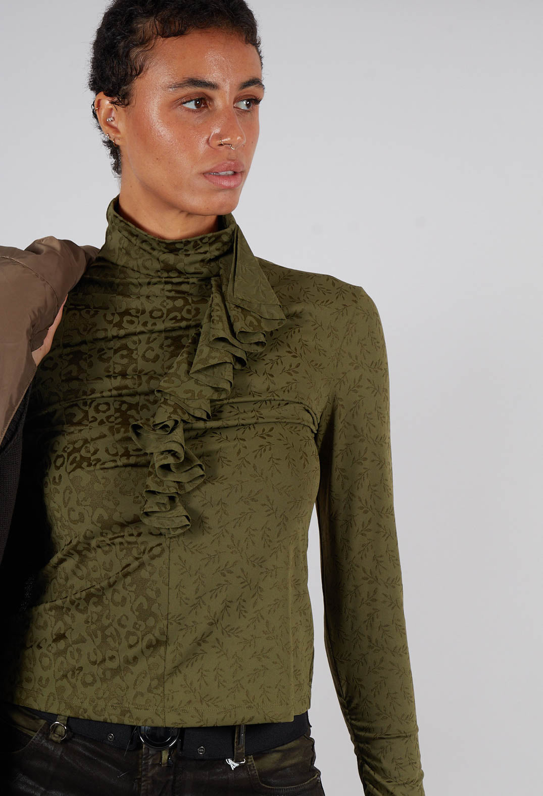 Murmur Jersey Top in Green