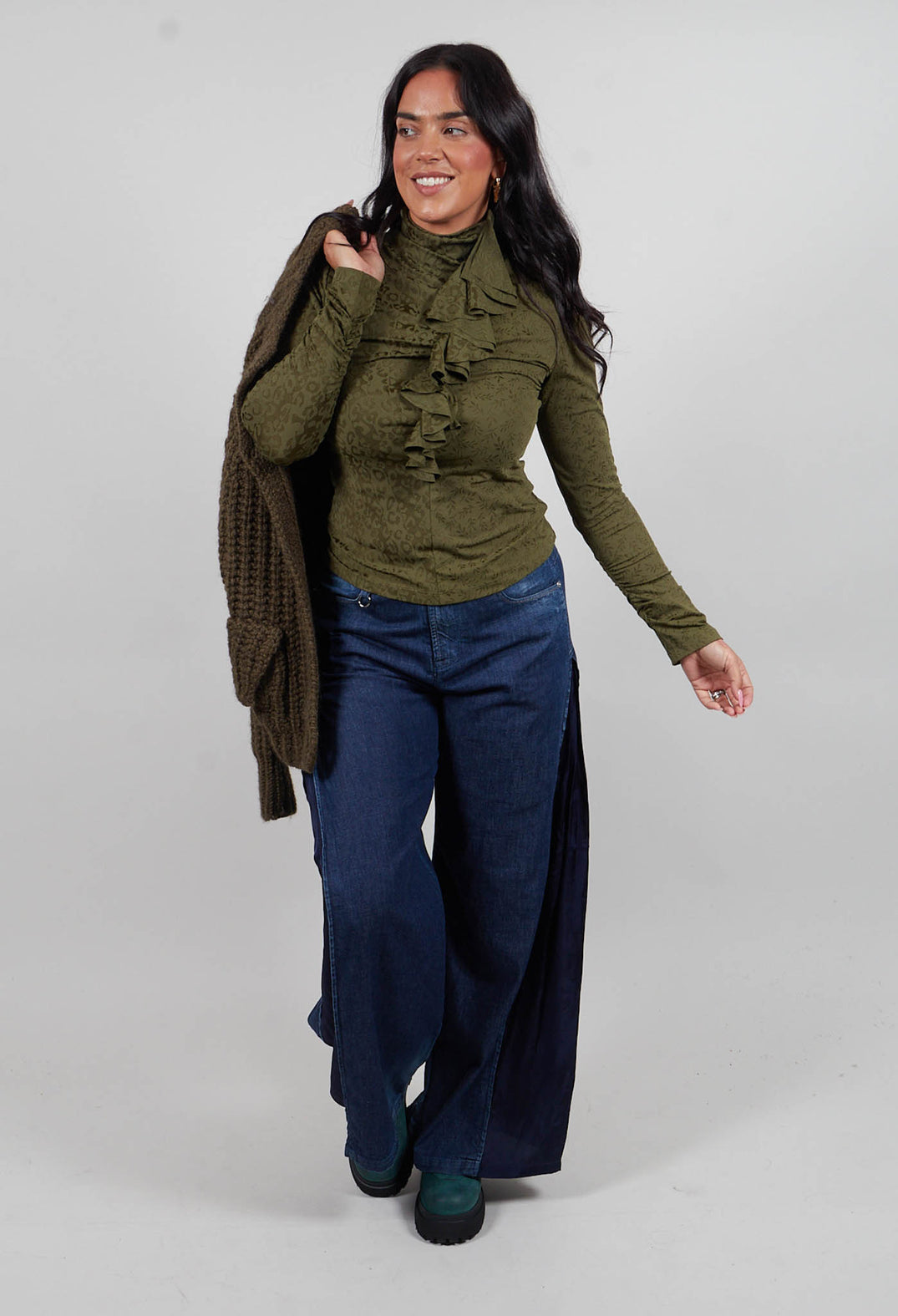 Murmur Jersey Top in Green