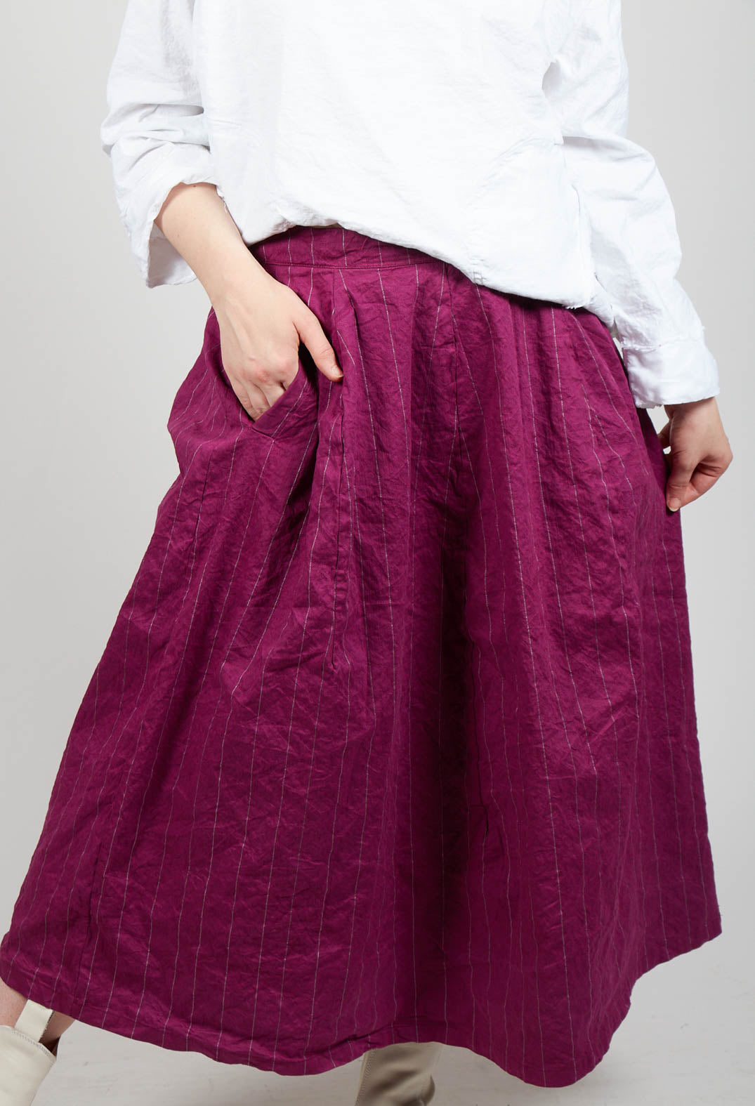 Jleana Skirt in Mulberry Stripe