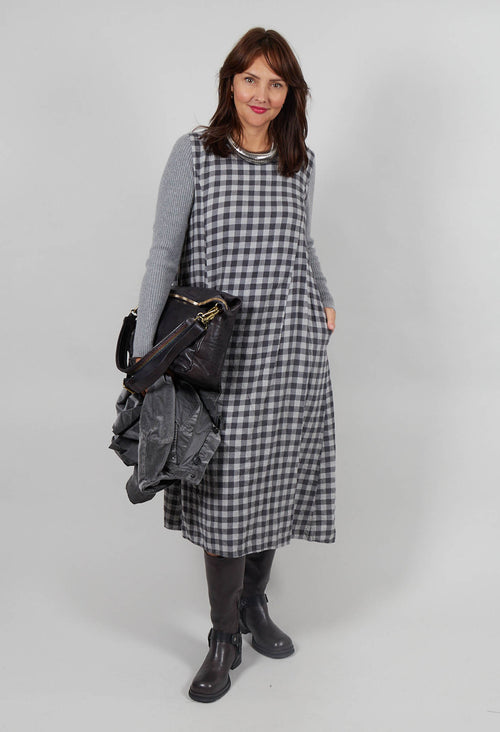 Dress Dea in Grey Check