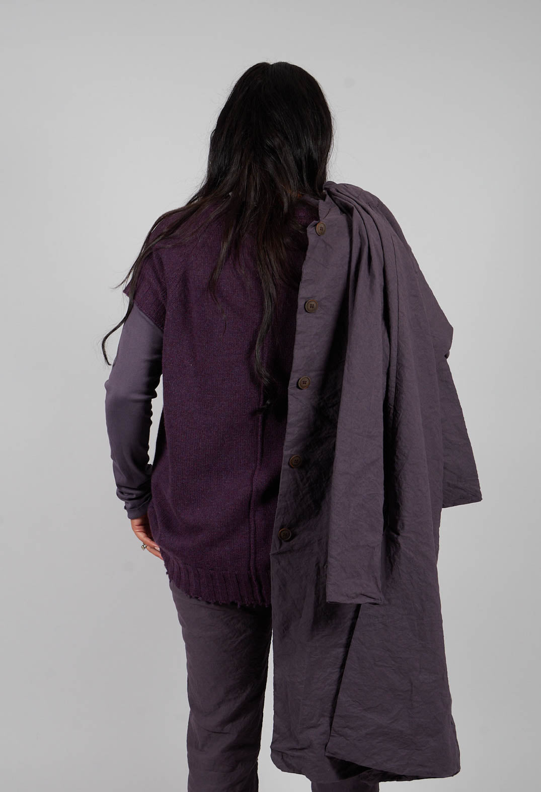 Klori Gilet in Plum