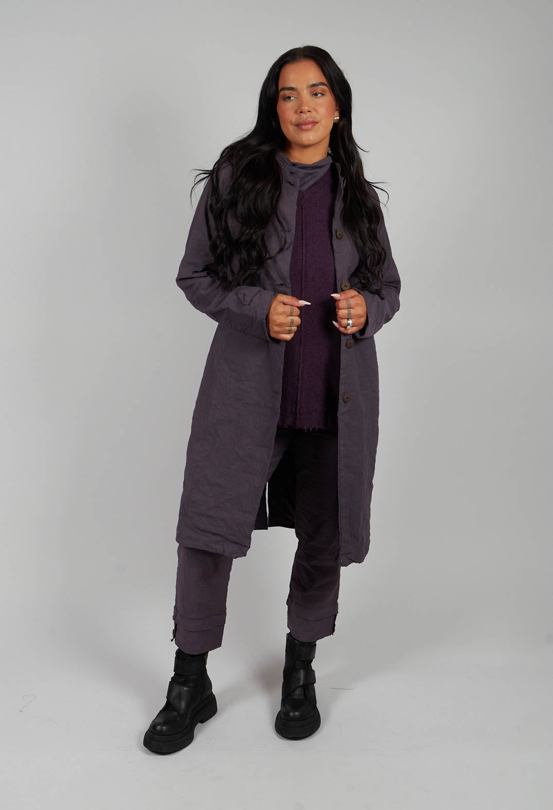 Hannoh Wessel Klori Gilet in Plum | Olivia May