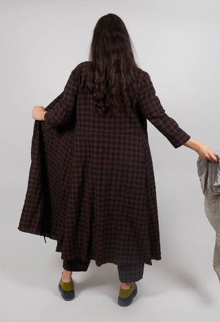 Wrap Dress in Ebano Check