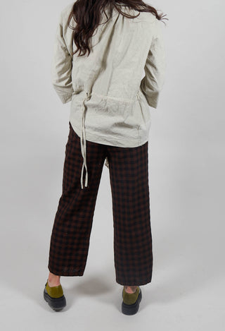 Pull On Trouser in Ebano Check