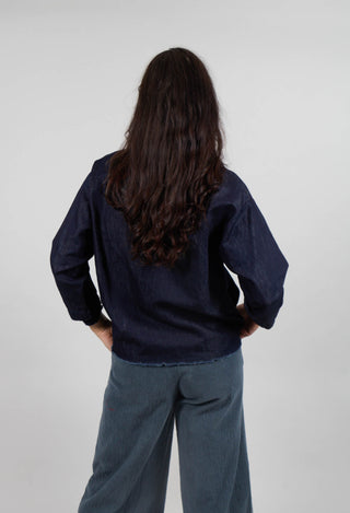 V-Neck Top in Denim