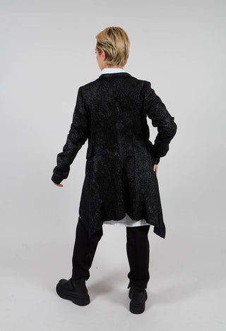 Fluid Penguin Coat in Black
