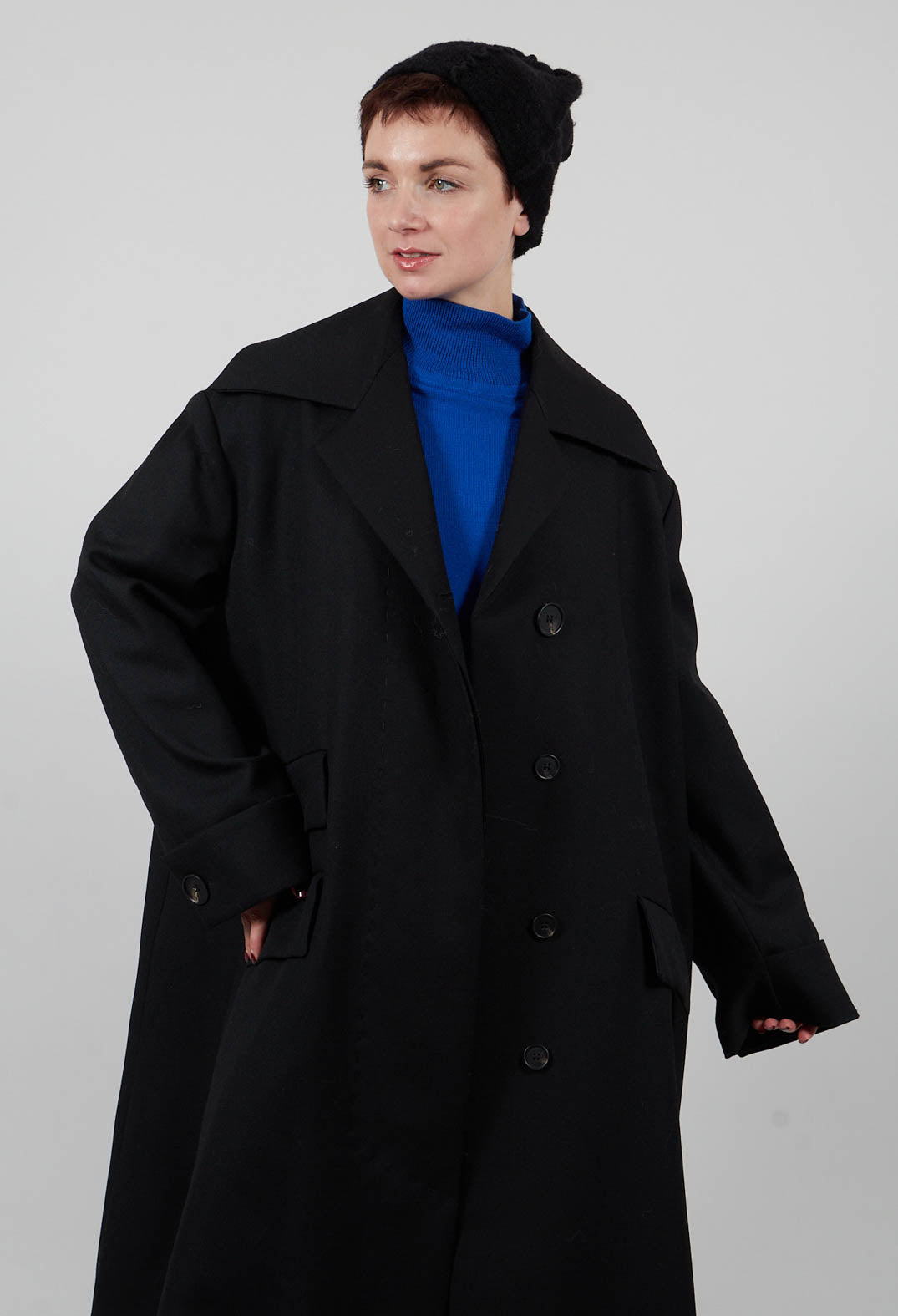 Overcoat in Degas Nero