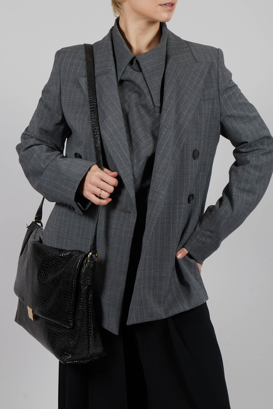 Double Breasted Blazer in Grigio