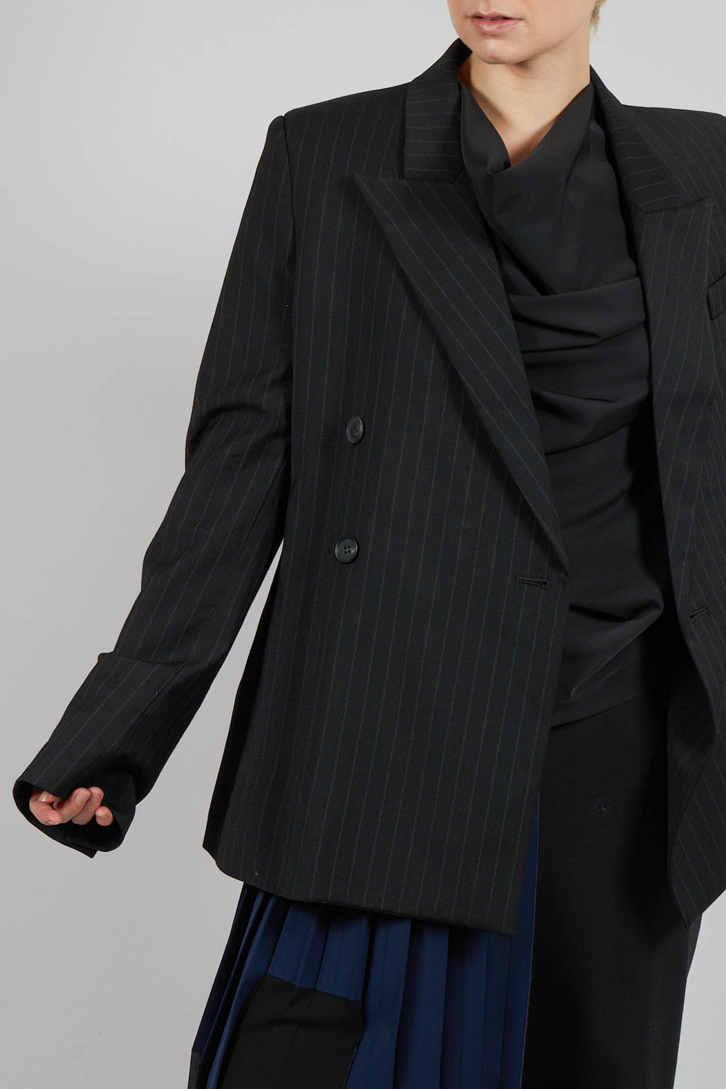 Double Breasted Blazer in Nero