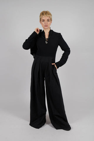 Wide Leg Jumpsuit in Nero