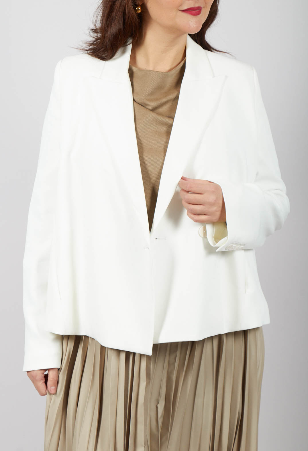 Single Breasted Blazer in Latte