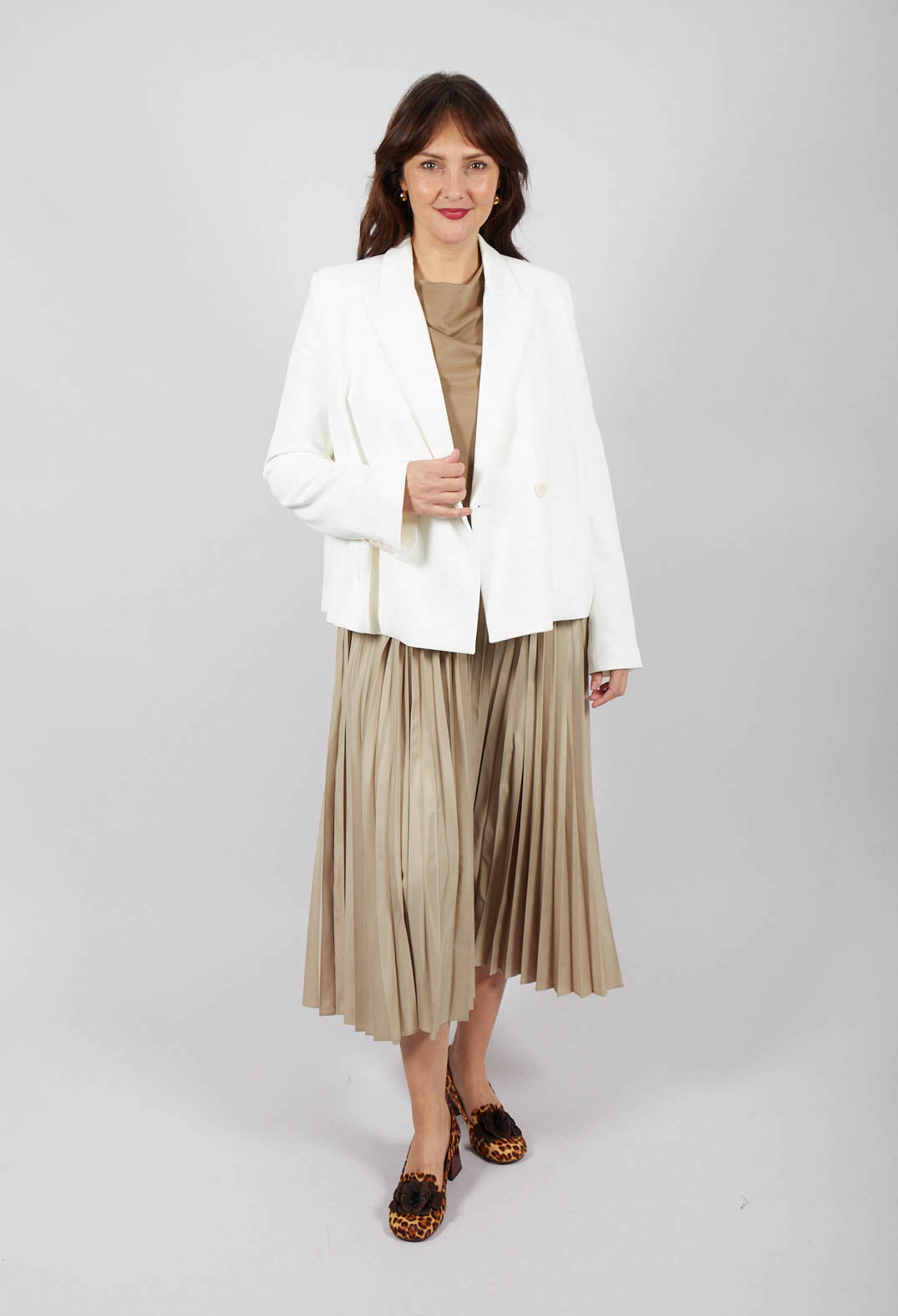 Single Breasted Blazer in Latte