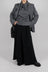 Pleated Wide Leg Pants in Lalabel Nero