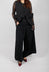 Pleated Wide Leg Pants in Lalabel Nero