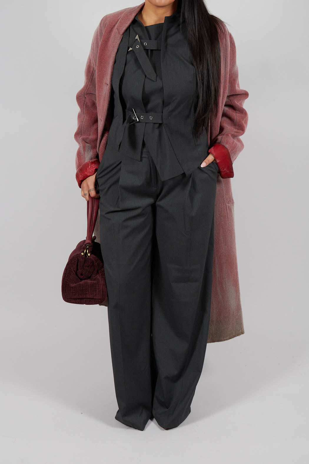 Irene Straight Leg Trouser in Antracite