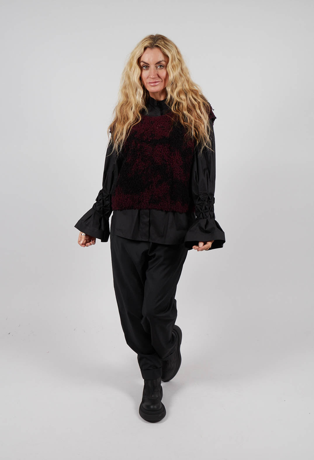 Geisha Long Trousers in Black Onyx