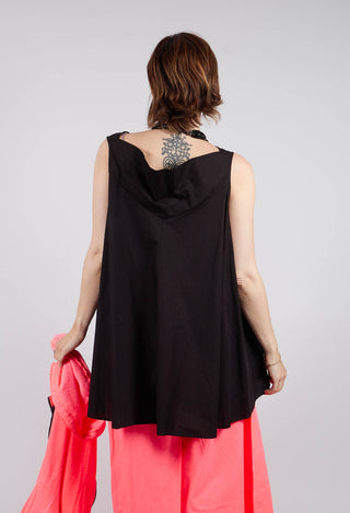 Pop Top Vest in Black
