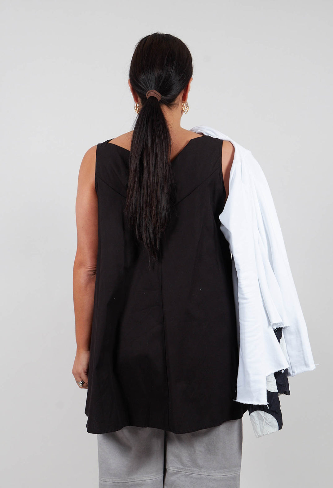 Pop Top Vest in Black