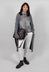 Cable Knit Long Cardigan in Steel Grey