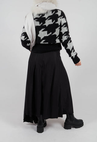 Long Pleated Skirt in Black