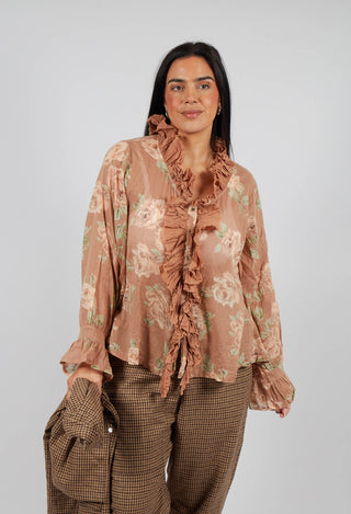 Oeillet Blouse in Voile Fleur Macaron
