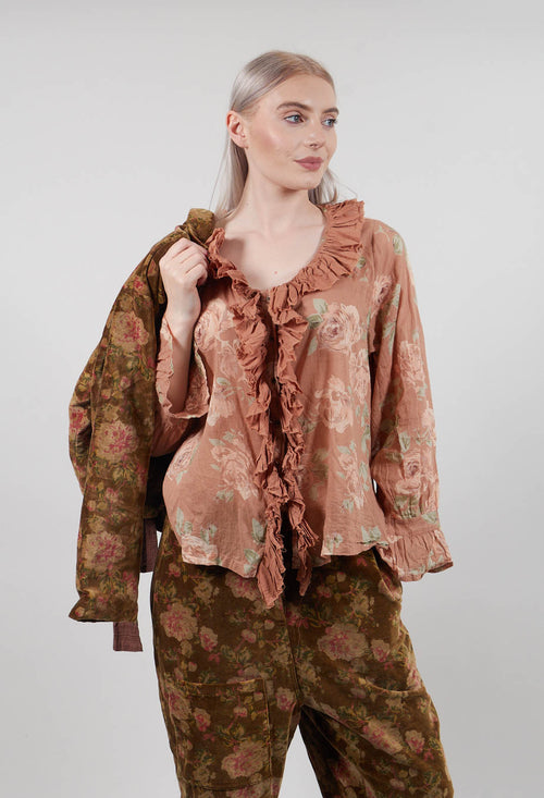 Oeillet Blouse in Voile Fleur Macaron