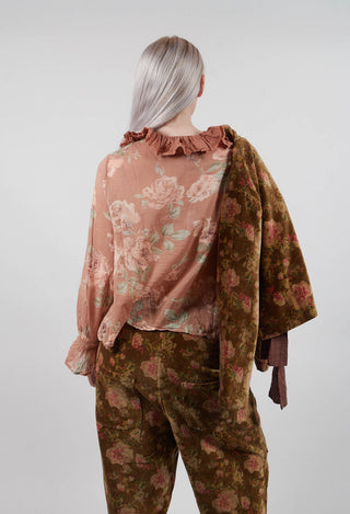 Oeillet Blouse in Voile Fleur Macaron
