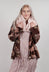 Jacket in Velour Fleur Chocolat