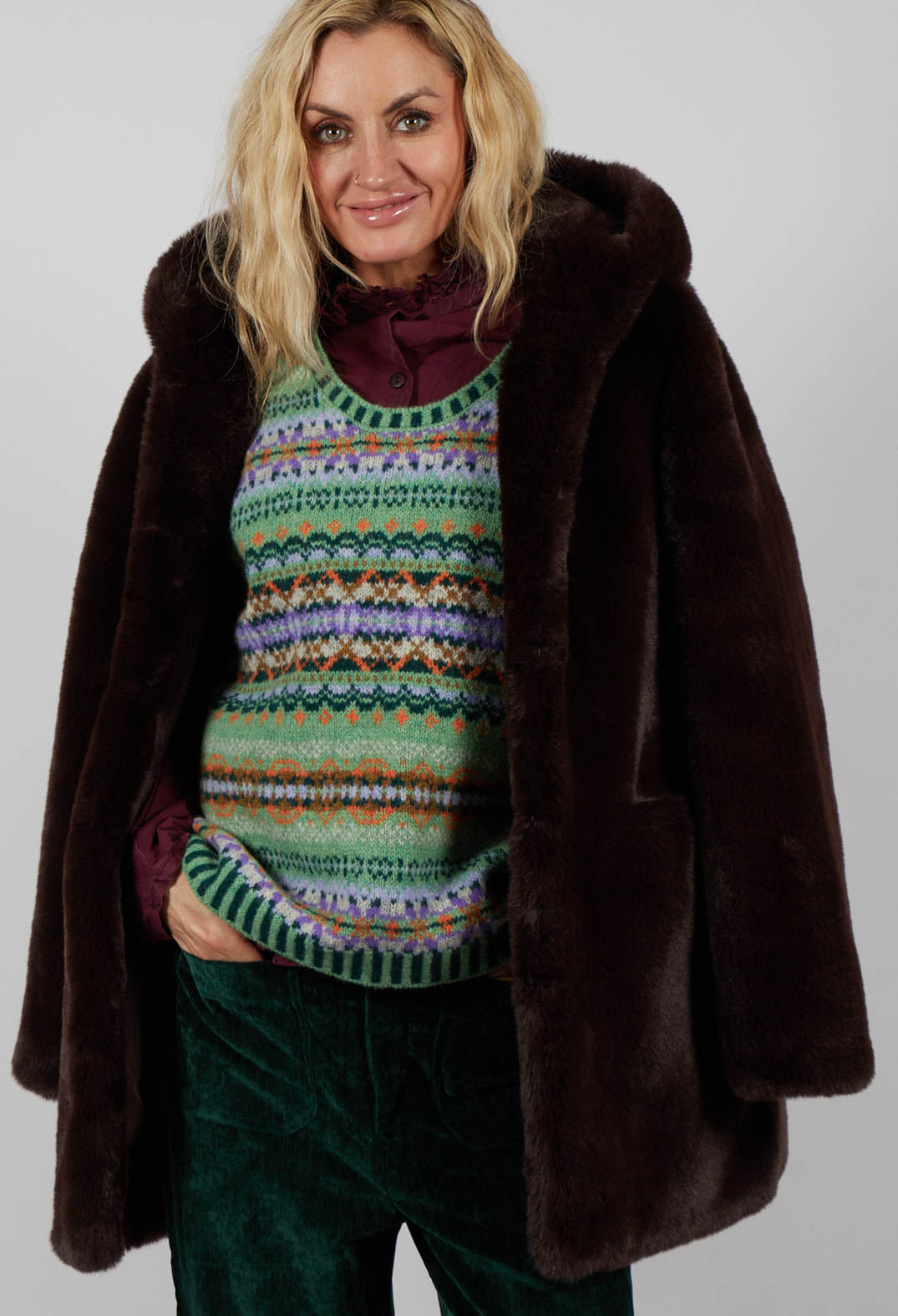 Lidye Coat in Marron