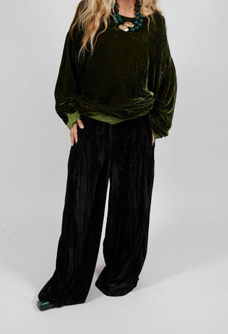 Rallye Velevet Trousers in Noir