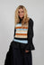 Caillou Knitted Vest in Noir Multi Stripe