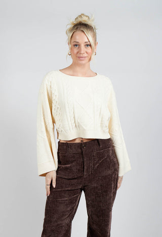 Carignan Cropped Jumper in Ecru