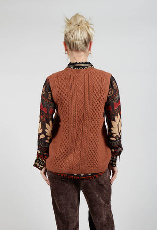 Darcy Knitted Waistcoat in Camel