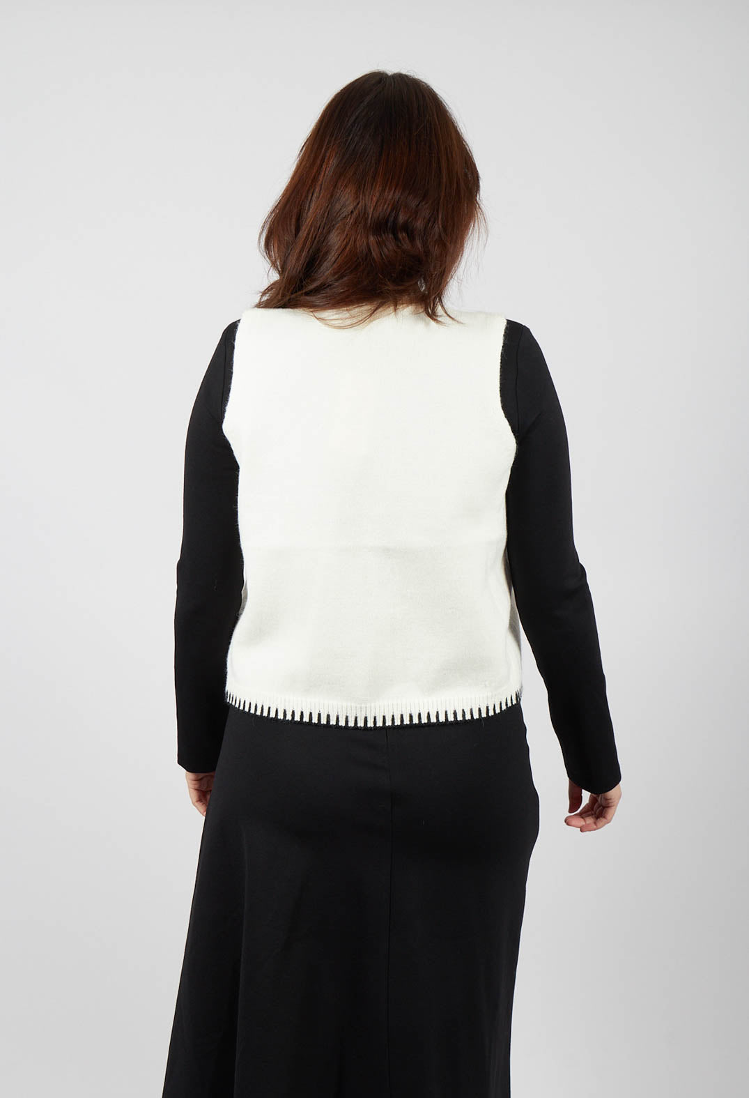 Dallas Knitted Waistcoat in Ecru