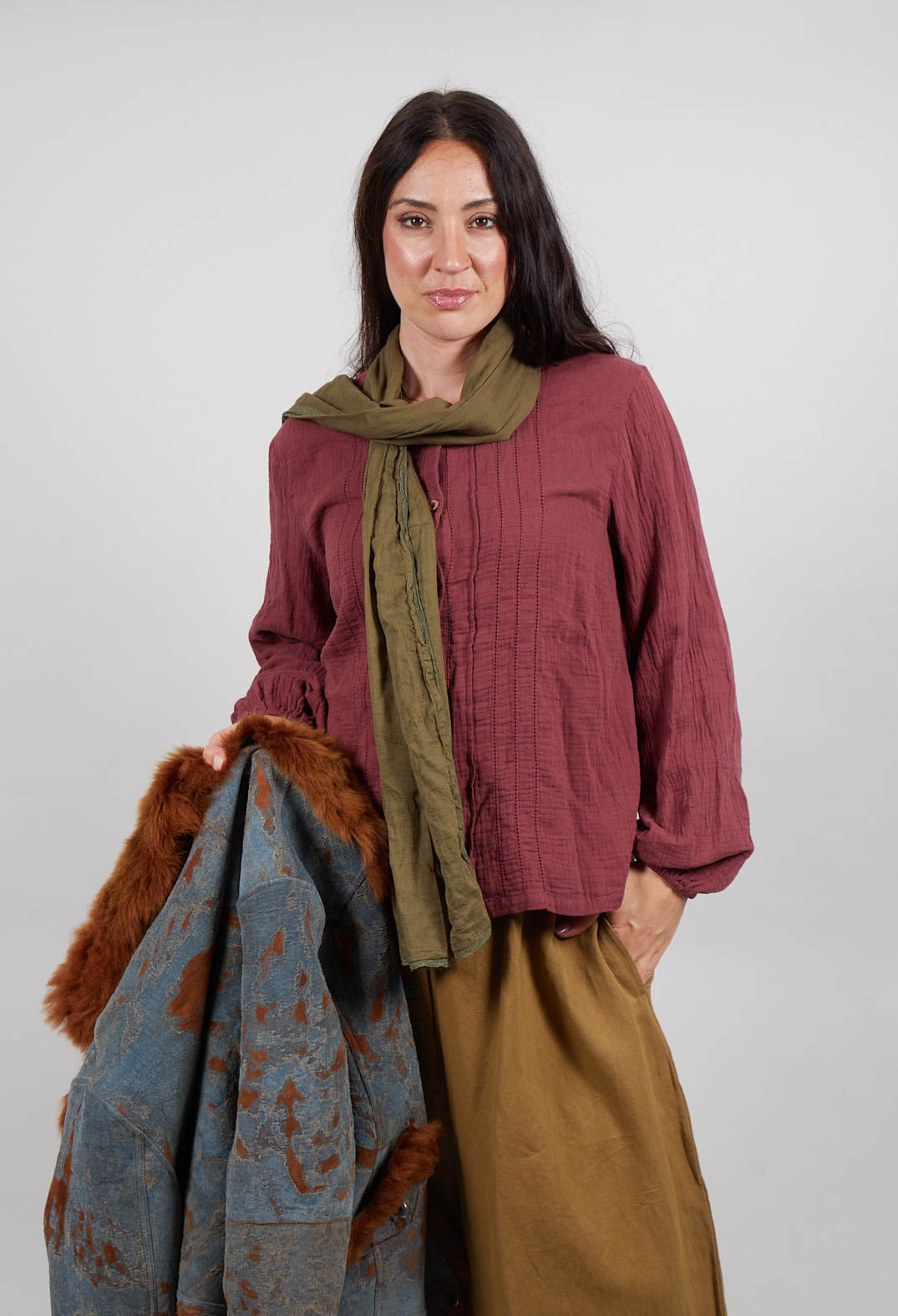 Aletta Top in Burgundy