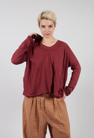Gyrid Top in Burgundy