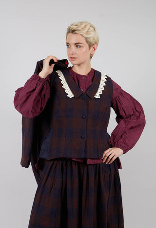 Zalina Top in Check