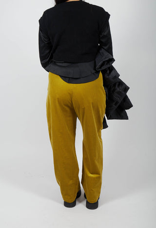 Straight Leg Ribbed Trouser in Cedro