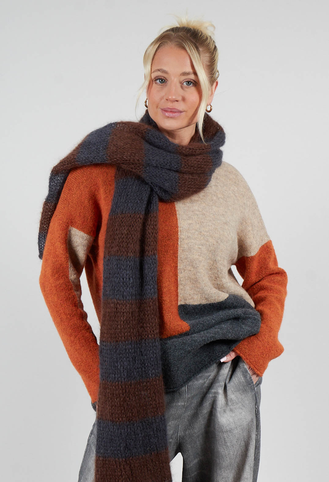 Block Colour Jumper in Zucca Corda