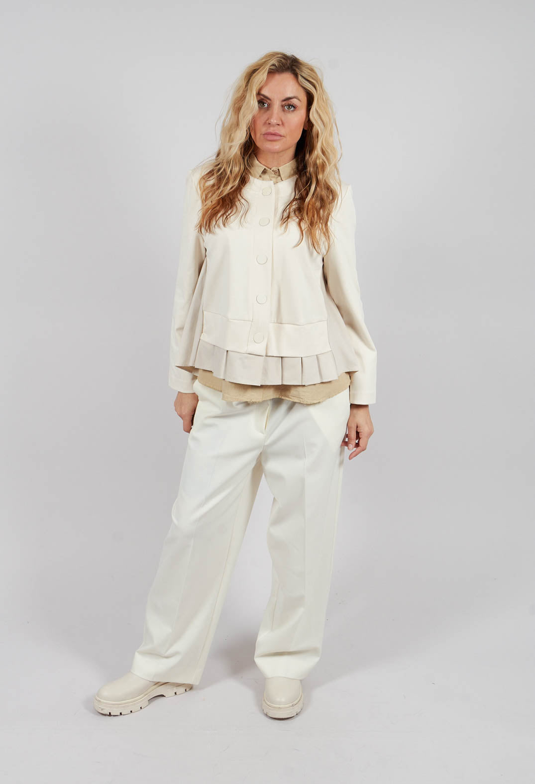 Twill Trousers in Cream