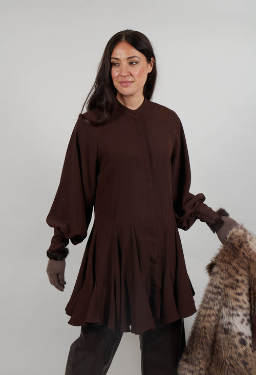 Balloon Sleeve Tunic Dress in Java