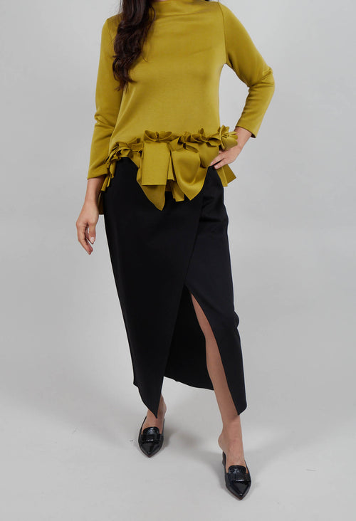 Jersey Pencil Skirt in Nero