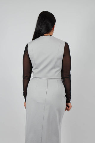 Cropped Waistcoat in Perla