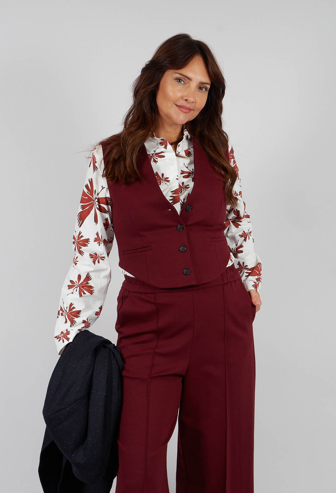 Cropped Waistcoat in Rumba