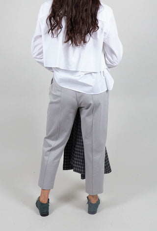 Tapered Jersey Trousers in Perla